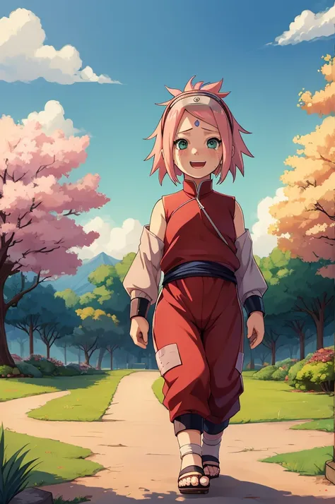 konoha headband on forehead, nsfw, ((ultra quality)), ((masterpiece)), girl 5 years old, haruno sakura as a child, naruto, (on t...