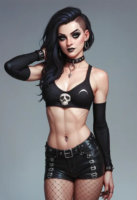 woman sexy goth outfit