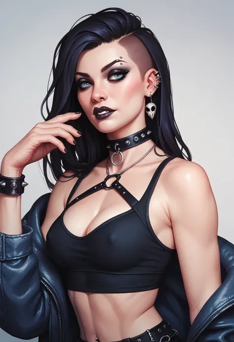 woman goth outfit