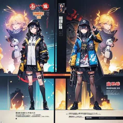 One Girl、(((Highest quality、masterpiece、Official Art、Best dynamic composition、超detailed)))、Anime Style、Perfect Anatomy、The coolest pose、Cute Grim Reaper、Death&#39;s scythe is red and black、detailedな彫刻、Cloak with black hood、Super huge、detailed、While swingin...