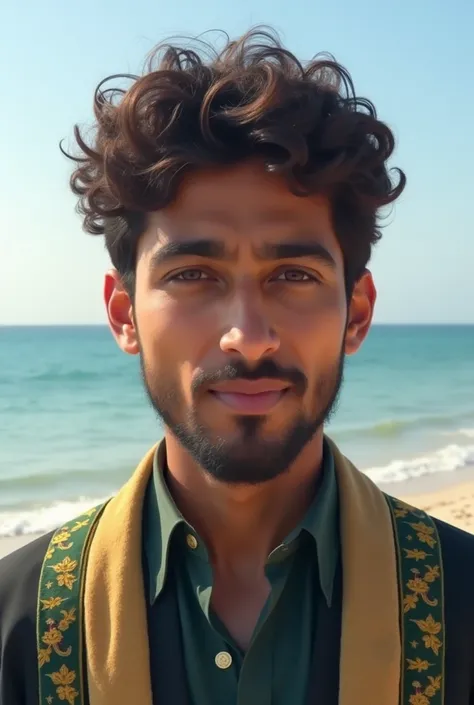 A yong smart Islamic lecturer in Cox’s Bazar seabeach alone face is clear Pakistani...  More smart... Aducated without head and with dari