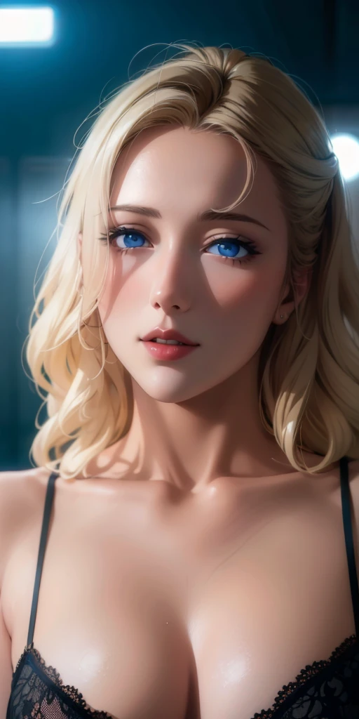 Elegant mature female, milf, blue eyes, blonde hair, soft light, high detailed, 4k resolution, high quality, beautiful cg, 