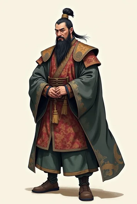 Draw a full body model of Guan Yu from Romance of the Three Kingdoms