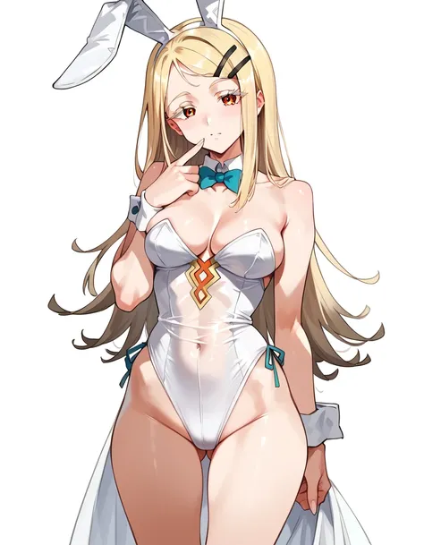 score_9, score_8_up, score_7_up, unaestheticXLv31, masterpiece, ultra-detailed, nsfw, Shiny skin, pretty eyes, BREAK, ((translucent clothing)), WHITE playboy bunny,hiro-default,shinosawa hiro,slender,orange eyes,white eyelashes,blonde hair,long hair,haircl...