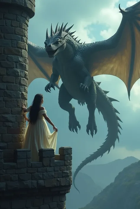 A large dragon with many spikes and sparkling scales all over its body flew up to the highest tower of the castle.. Soon, Behind the Walls, noise was heard from the flapping of its huge wings and gusts of heat. "That evil dragon again", - thought the princ...