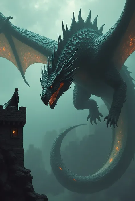 A large dragon with many spikes and sparkling scales all over its body flew up to the highest tower of the castle.. Soon, Behind the Walls, noise was heard from the flapping of its huge wings and gusts of heat. "That evil dragon again", - thought the princ...