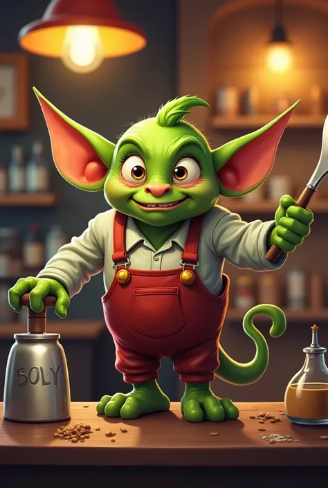 Goblin Store Bartender Lazy Super Cute Logo Commercial