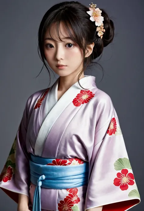 best quality，Japanese Girls，1 Girl，19 years old，big eyes，kimono，