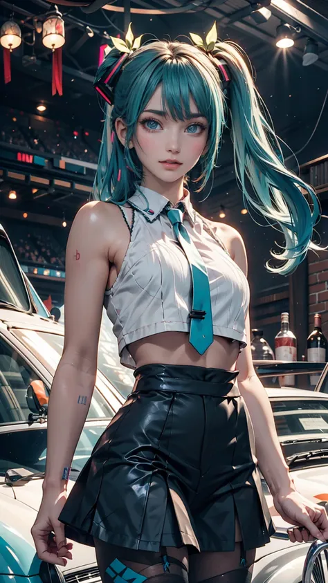 One person, hatsune miku, Cowboy Shot