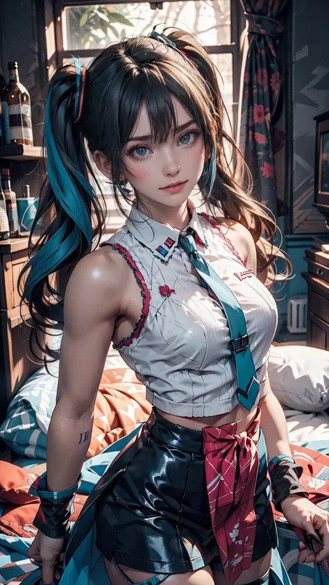 One person, hatsune miku, Cowboy Shot