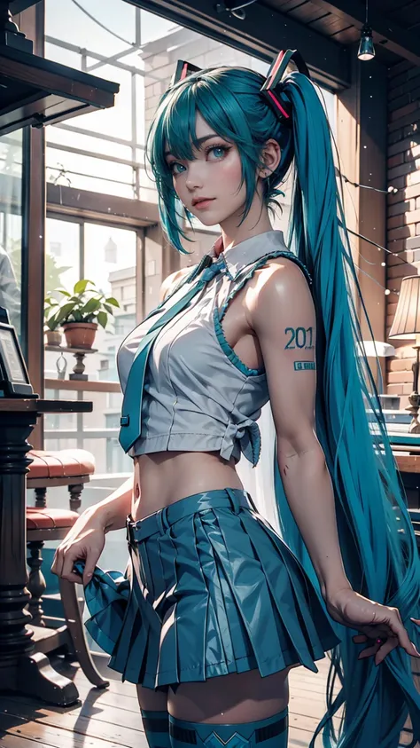 One person, hatsune miku, Cowboy Shot