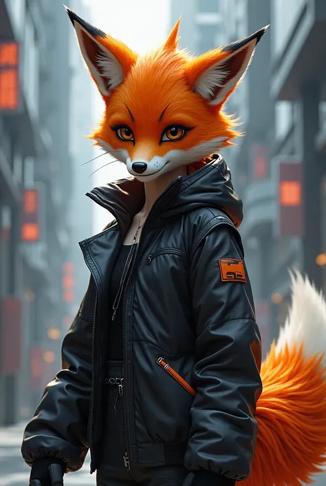 Cool with fox ears and a tail