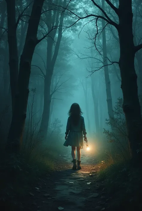 Emma, a curious teenager, ventures into the notorious Whispering Woods, a place in her small town shrouded in eerie stories of strange noises and disappearances. As she walks deeper into the forest, her flashlight flickers, and whispers seem to call her na...