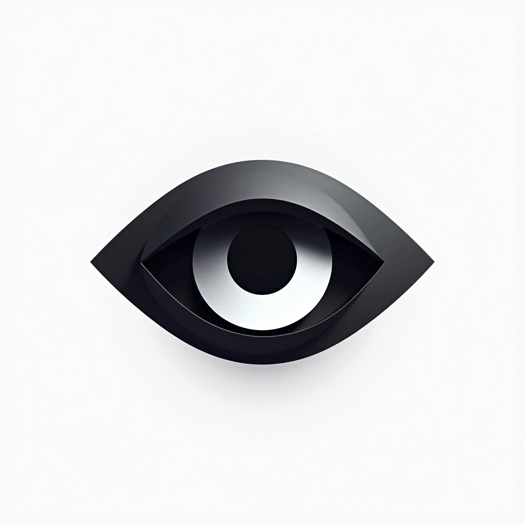 Graphic eye logo, vision logo, 3d logo