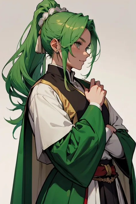 Green Hair、ponytail、Costumes of medieval European aristocrats