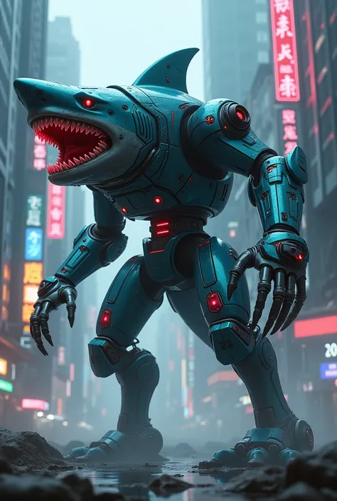 Stand from anime jojo theme robot shark