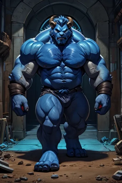 daddy,big body,beard face,x men,the beast, mutant, blue beast color