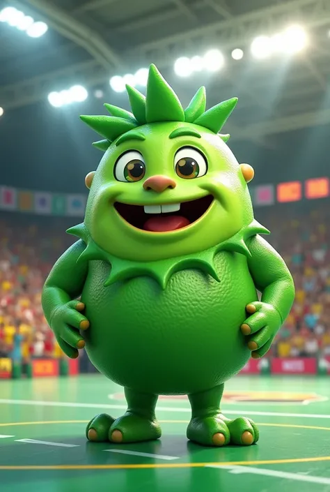 Create a green interclass team mascot and it has to be all green