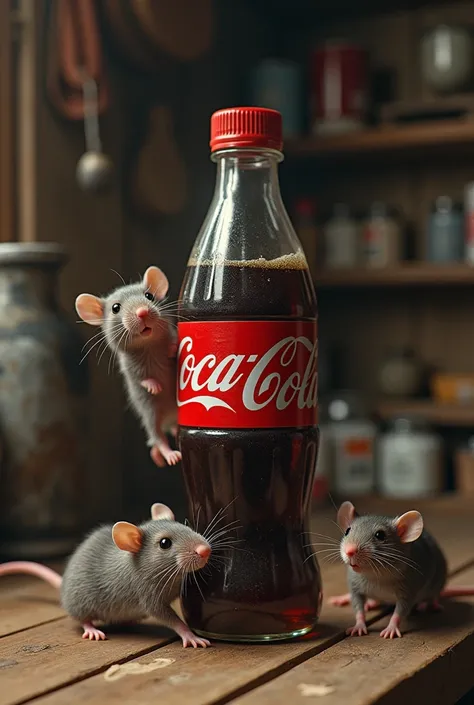 Matheus Felipe caught the four mice with a Coca-Cola bottle trap