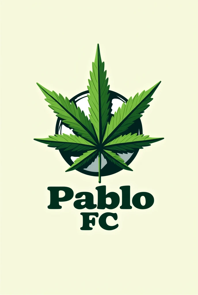 make a logo for Pablo FC and use marijuana for the logo theme