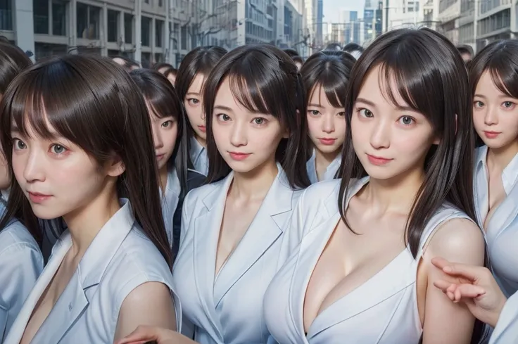 (((8k, 超High resolution, Highest quality, masterpiece: 1.5))), (不誠実なLaughter), (avoid), (((18-year-old: 1.8)))、Japanese Girls、Beauty、Beautiful Skin、(((multiple girl:1.5)))、((((6+girl:1.5))))、((((100:1.5))))、(((1000:1.5)))、((((100 Girls:1.5))))、(((10,000 Gi...