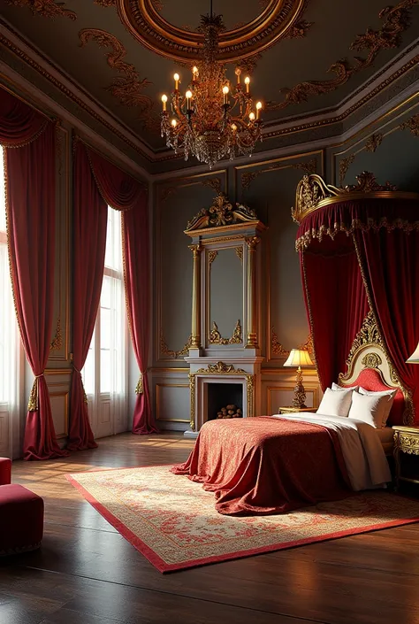 British royal palace bedroom，ancient