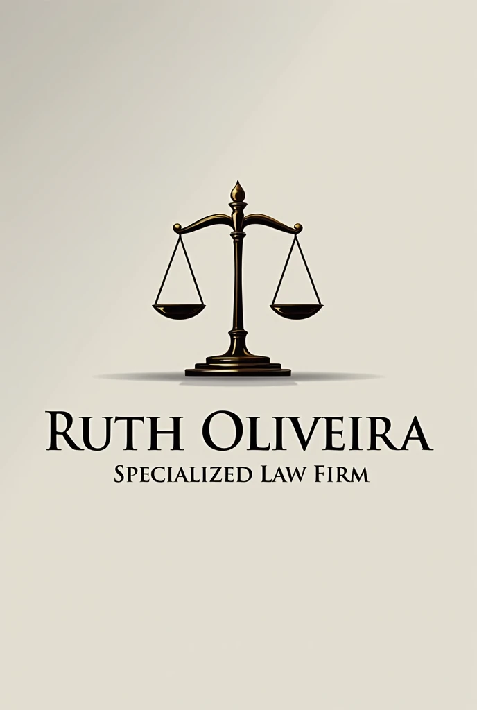 Logo with law symbol with text "Ruth Oliveira Specialized Law Firm"