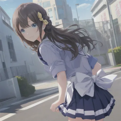 バックパックと背中にバックパックを持つAnime女の子, dress, , a hyperRealistic school girl, 美しいAnime女子高生, Anime Moe Art Style, 魅力的なAnime女の子, hyperRealistic school girl, かわいいAnime女の子, かわいいAnime女の子, しゃがんでいる美しいAnime女の子, 若いAnime, Realistic school girl, Anime