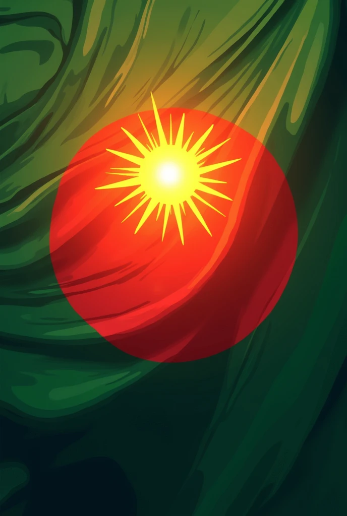 Bangladeshi flag with Sun 
