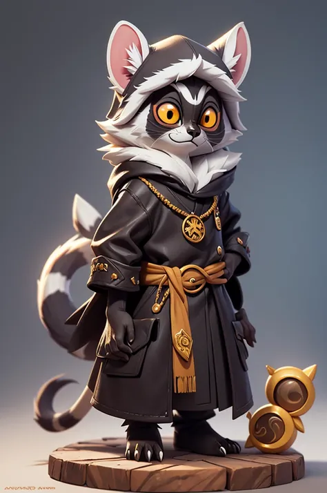 i need Animal character Lemur Wizard 3d