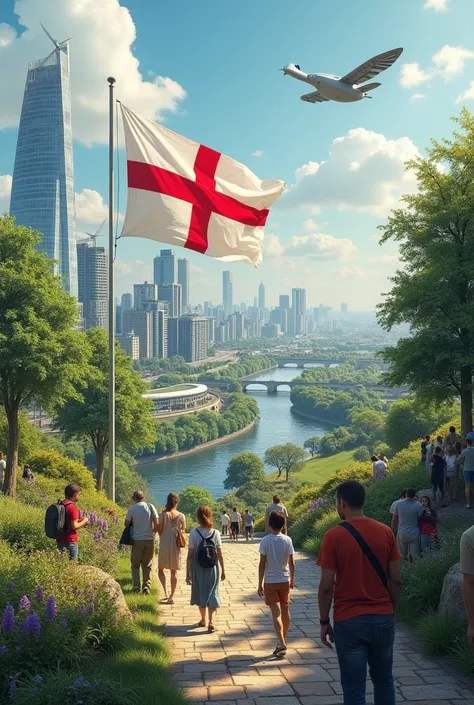 What England Will Look Like in 100 Years with a Flag 

