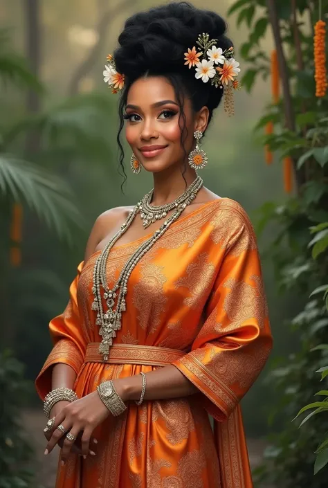 CardiB with myanmar traditional dress