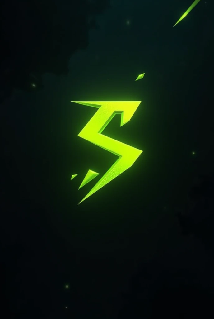 S word, gaminh logo, lime color