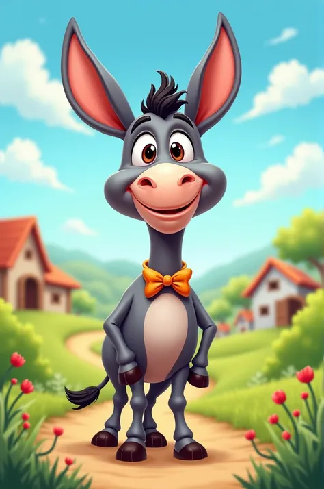 Cartoon style donkey