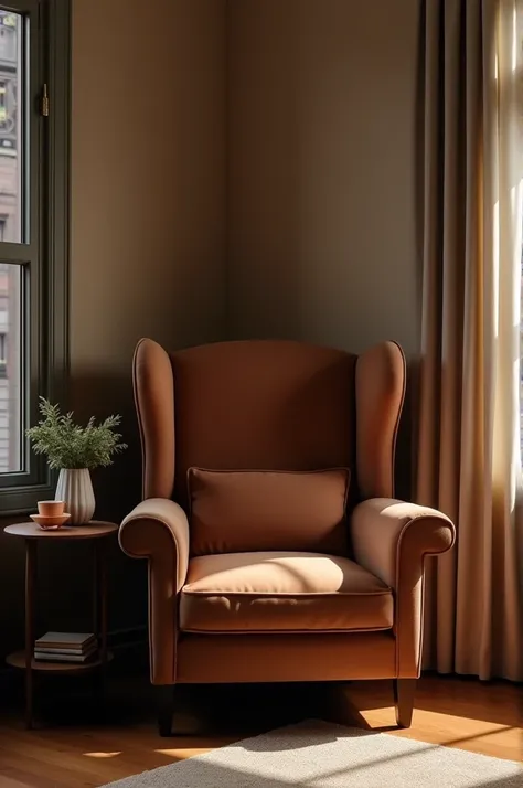 Coffee armchair in a corner