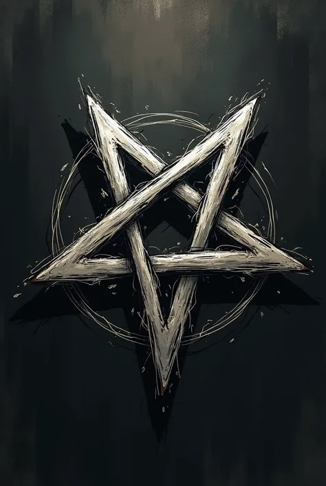 make a really cool 2d scribbled pentagram