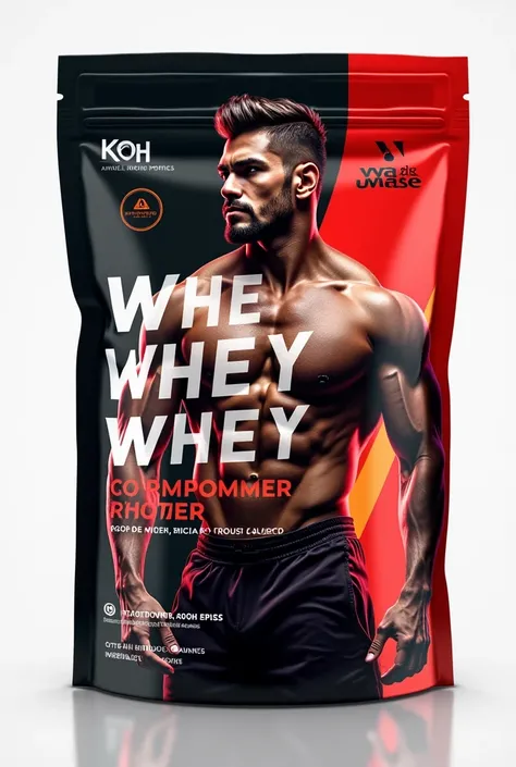 Create a really eye-catching whey protein bag