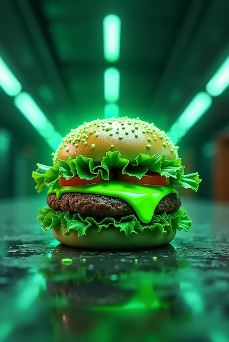 Green zinger burger 
