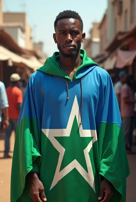 A man who was wearing the flag of galmudug state 