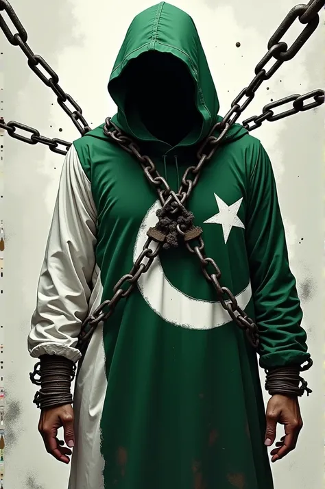 Pakistani flag as slave 