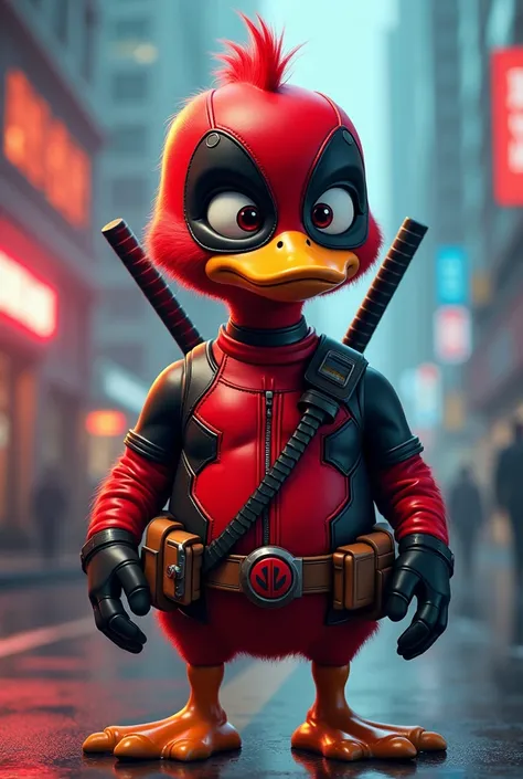 Creea una imgaen de deadpool version pato