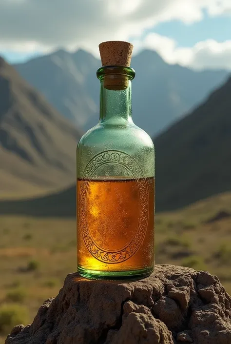 Ancestral cure in a bottle for Kari Kari region of Bolivia Altiplano