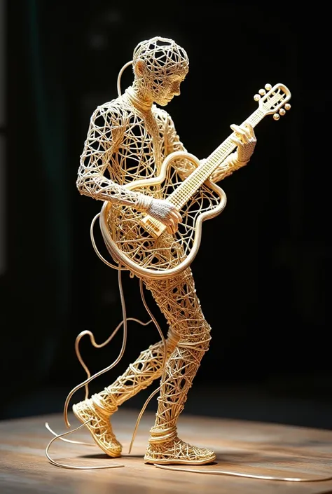 word "Musician" in wire form