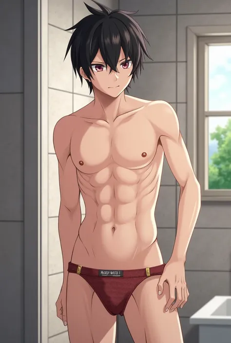 teen boy, anime, naked, erection