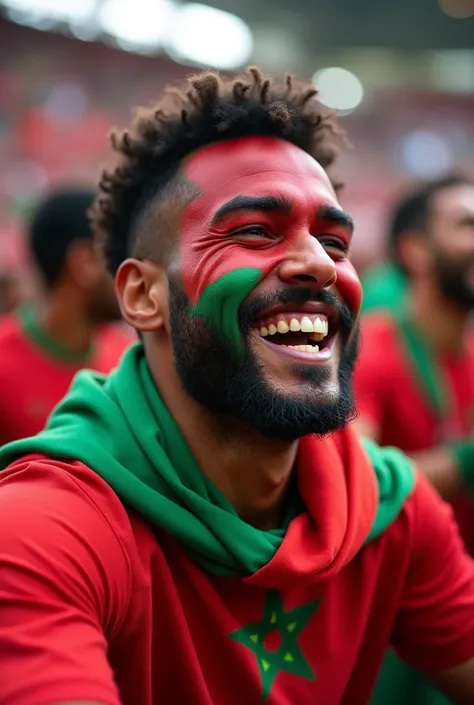 Un supporter de léquipe de foot du Maroc 