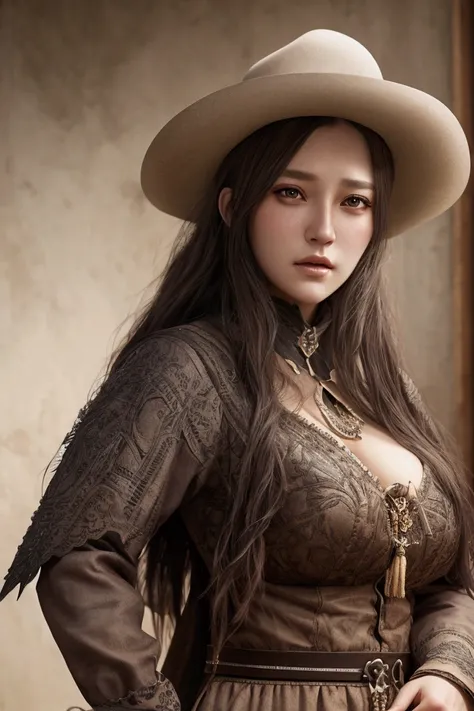 Dressed in ultra-realistic western costumes, Fantasy art, Realistic, Dynamic Lighting, Art Station, Highly detailed face, 4K, Awards,