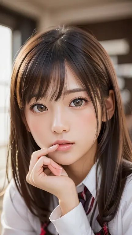 (Tabletop:1.3), (8k, Realistic, RAW Photos, Highest quality: 1.4), Japanese, (One Girl), Beautiful Face, (Realistic Face), (Black Hair), Beautiful hairstyle, Realistic eyes, Beautiful attention to detail, (Realistic Skin), Beautiful Skin, Charm, Ultra-high...