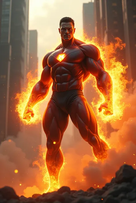 Fire-powered superhero