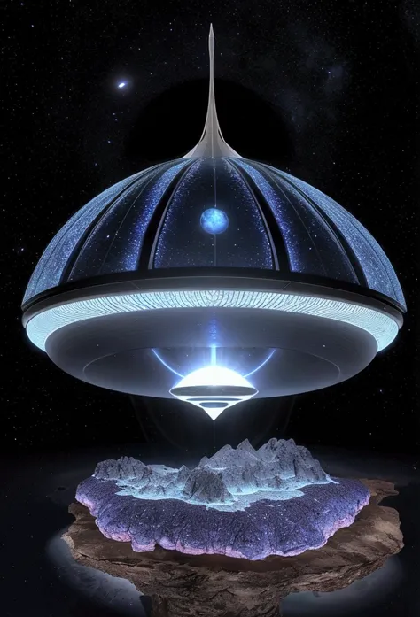 andromeda alien spaceship in the universe 