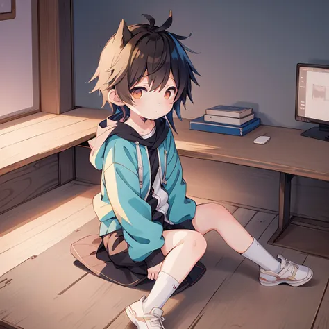 anime character boy sitting on the ground with stuffed animals, guweiz, top rated on pixiv, anime moe artstyle, anime boy, pixiv, artwork in the style of guweiz, cute anime, kawacy, guweiz on pixiv artstation, at pixiv, pixiv style, trending on pixiv